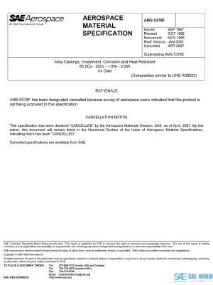 SAE AMS 5378 Series PDF