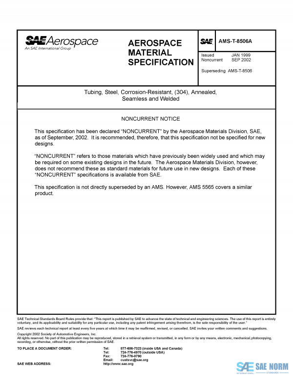 SAE AMST 8506 Series PDF