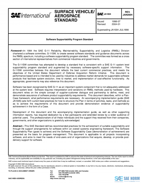 SAE JA 1004 Series PDF