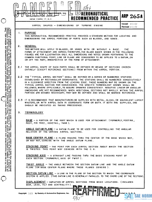 SAE ARP 265 Series PDF