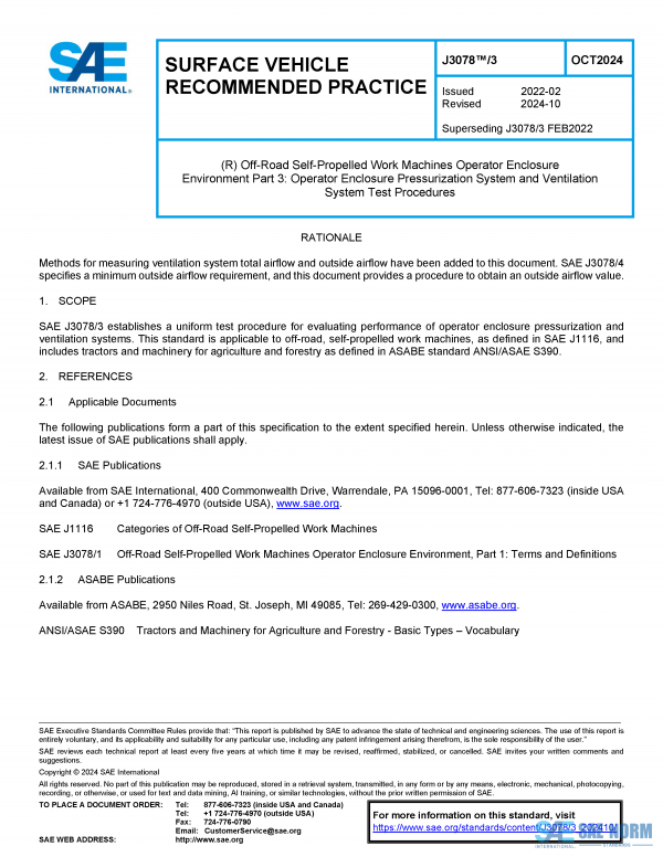 SAE J 3078/3 Series PDF