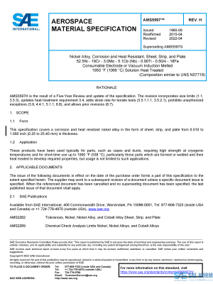 SAE AMS 5597 Series PDF