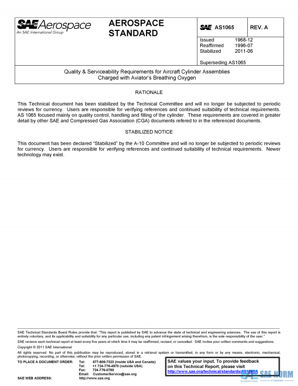 SAE AS 1065 Series PDF