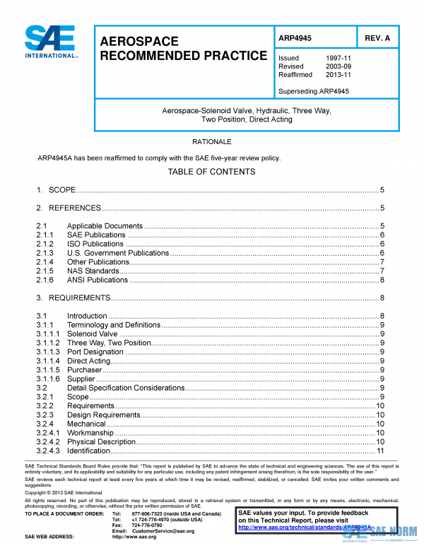SAE ARP 4945 Series PDF