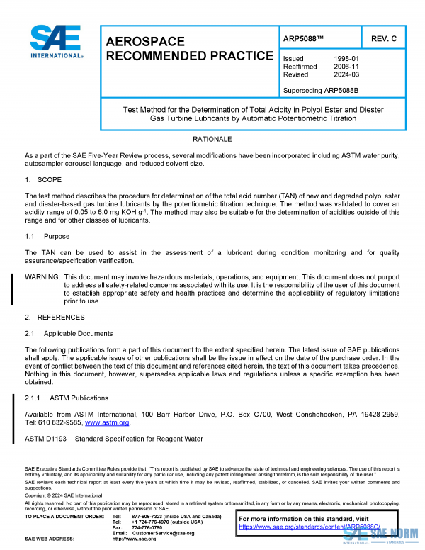 SAE ARP 5088 Series PDF