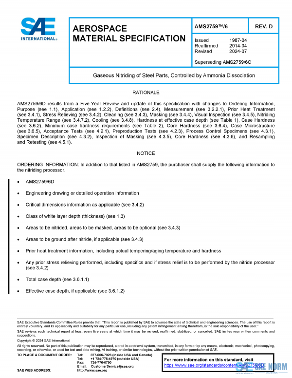 SAE AMS 2759/6 Series PDF