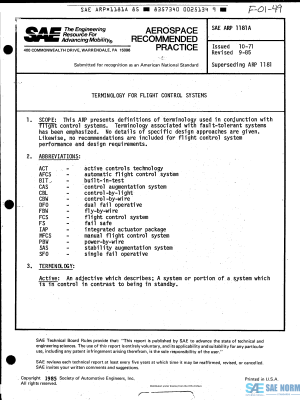 SAE ARP 1181 Series PDF