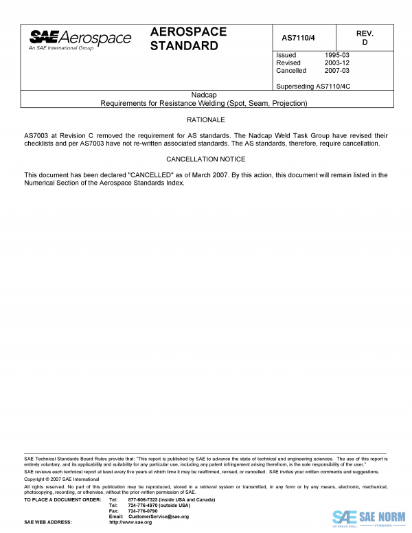 SAE AS 7110/4 Series PDF