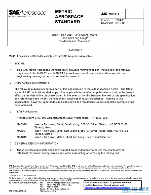 SAE MA 4811 Series PDF