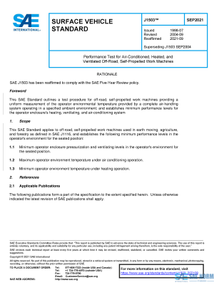 SAE J 1503 Series PDF
