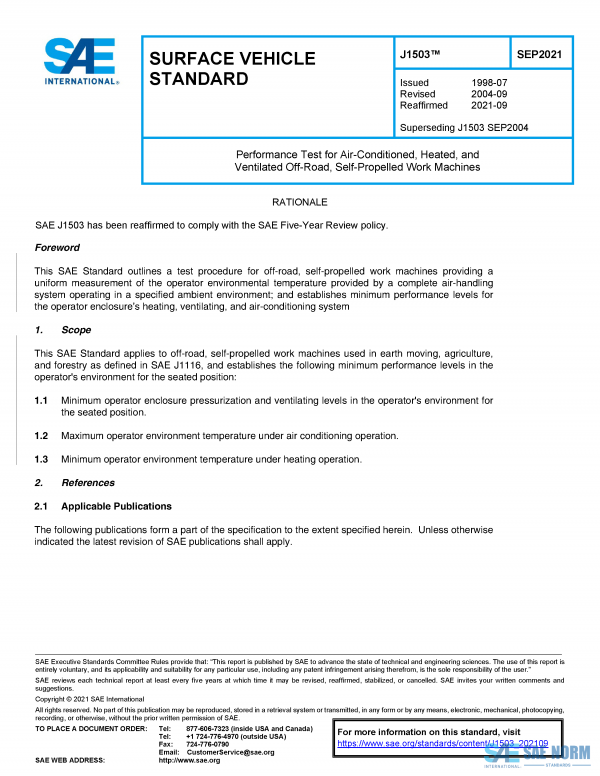 SAE J 1503 Series PDF