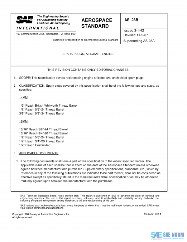 SAE AS 28 Series PDF