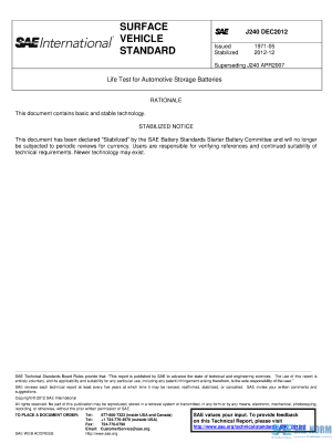 SAE J 240 Series PDF