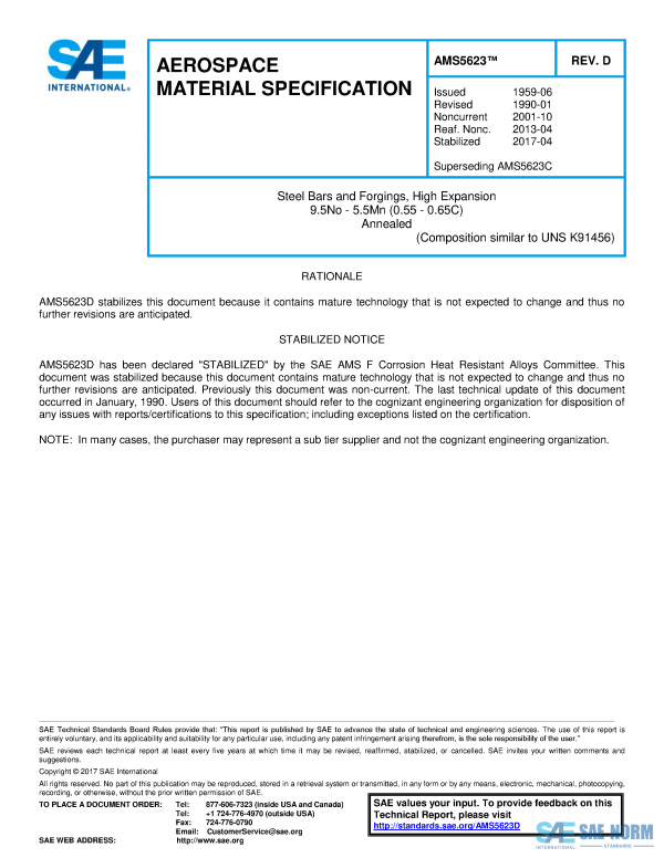SAE AMS 5623 Series PDF