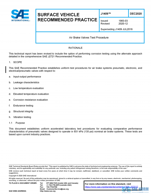 SAE J 1409 Series PDF