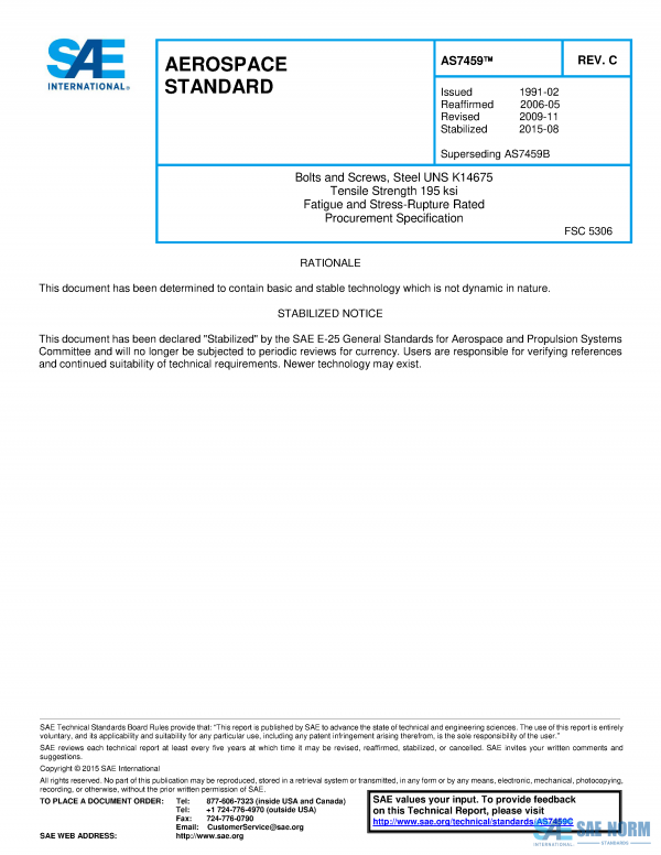 SAE AS 7459 Series PDF
