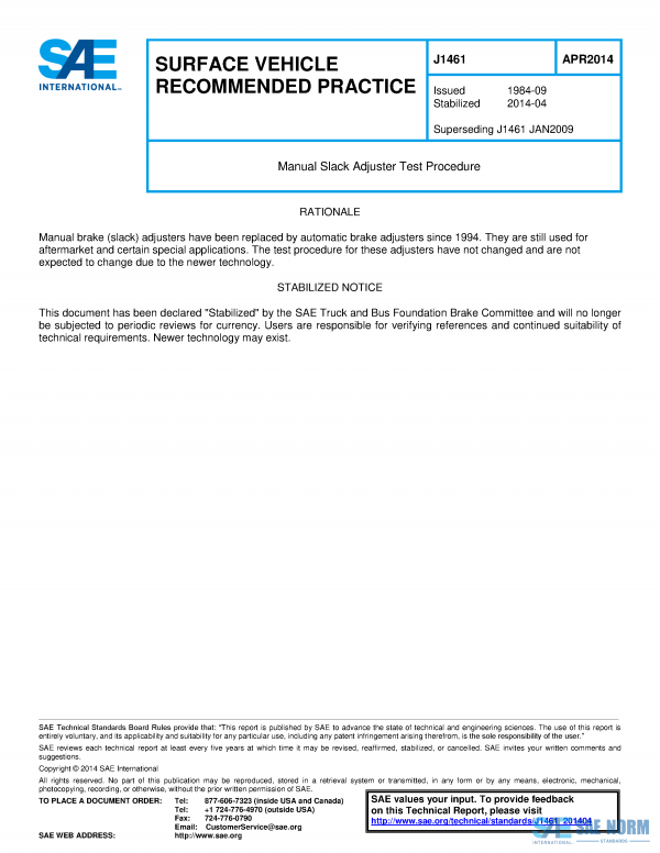 SAE J 1461 Series PDF