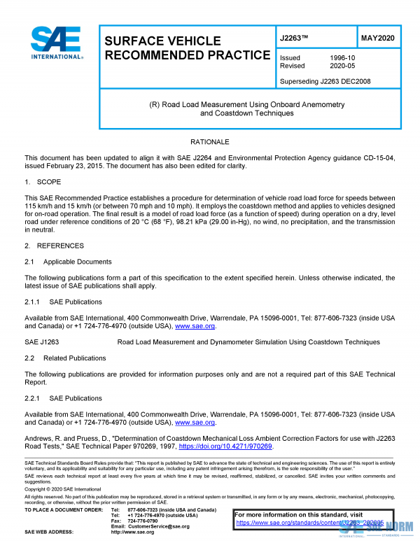 SAE J 2263 Series PDF
