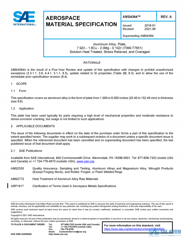 SAE AMS 4364 Series PDF