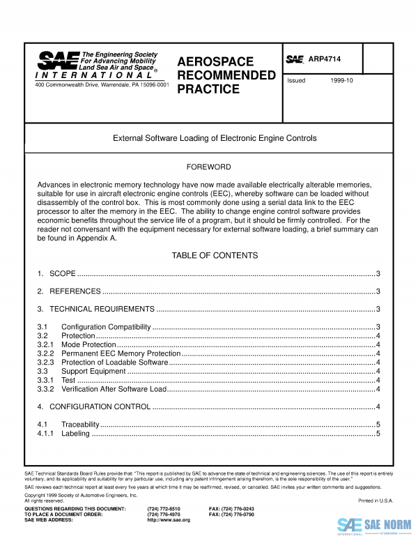 SAE ARP 4714 Series PDF