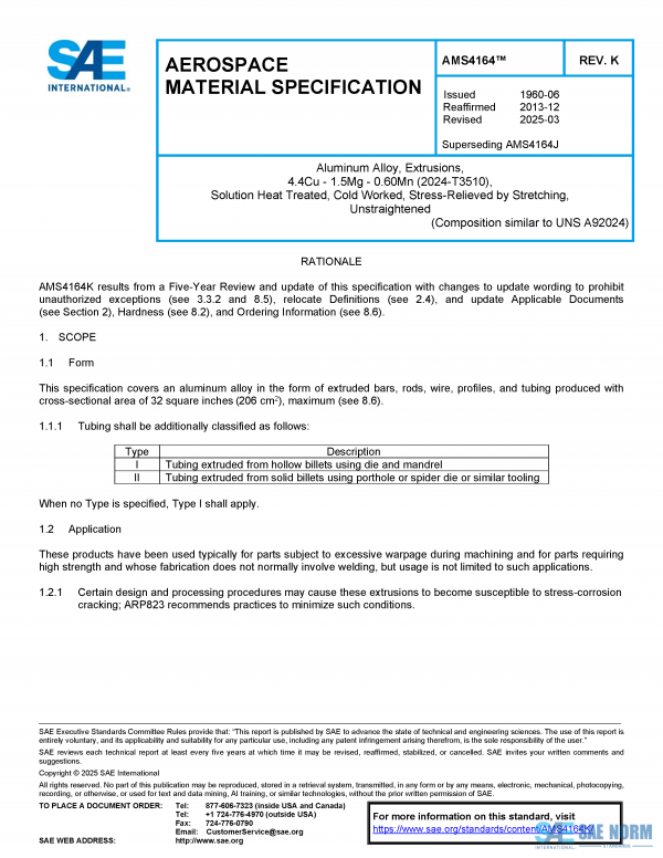 SAE AMS 4164 Series PDF