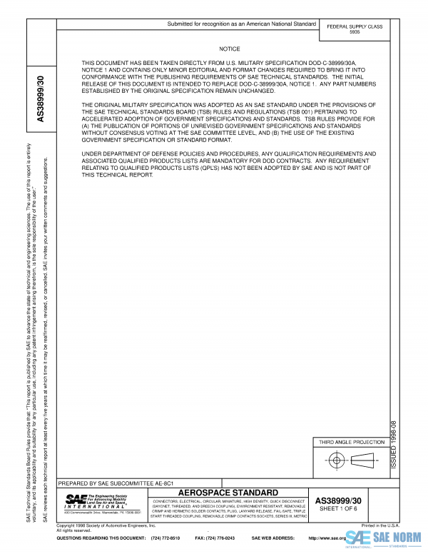 SAE AS 38999/30 Series PDF