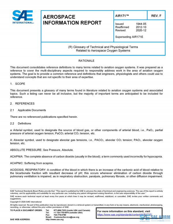 SAE AIR 171 Series PDF