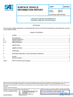 SAE J 3268 Series PDF