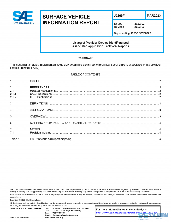 SAE J 3268 Series PDF