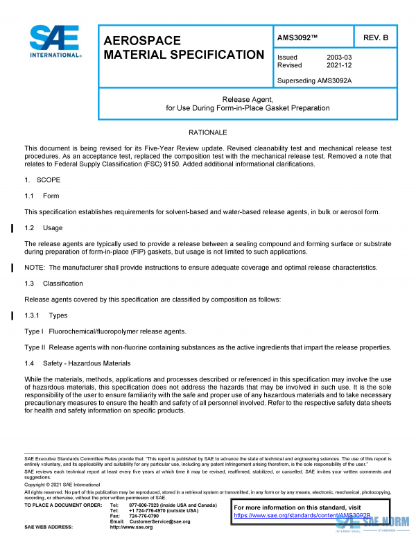SAE AMS 3092 Series PDF