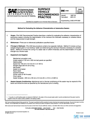 SAE J 1600 Series PDF