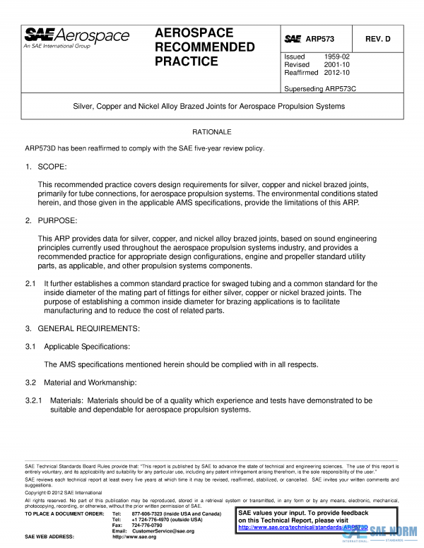 SAE ARP 573 Series PDF