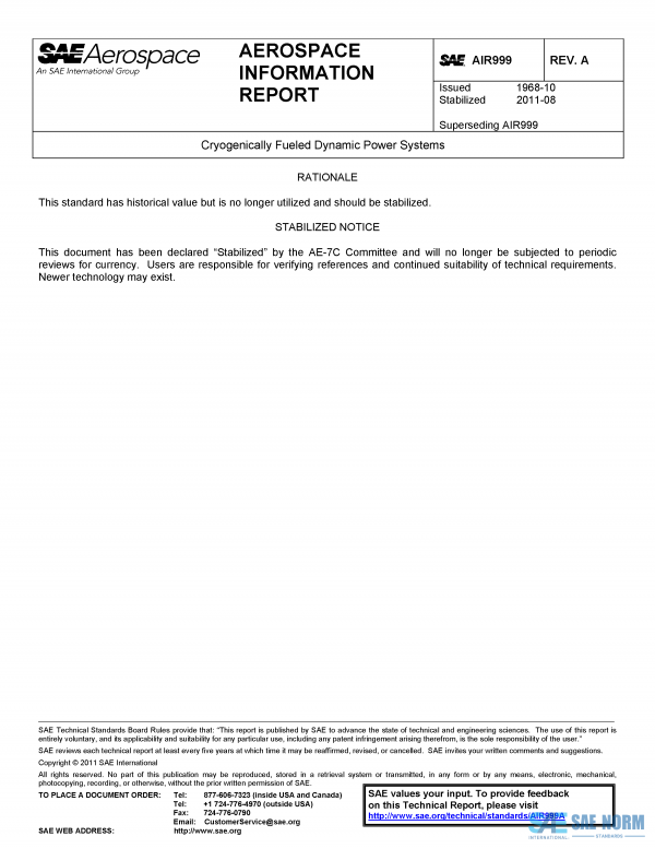 SAE AIR 999 Series PDF