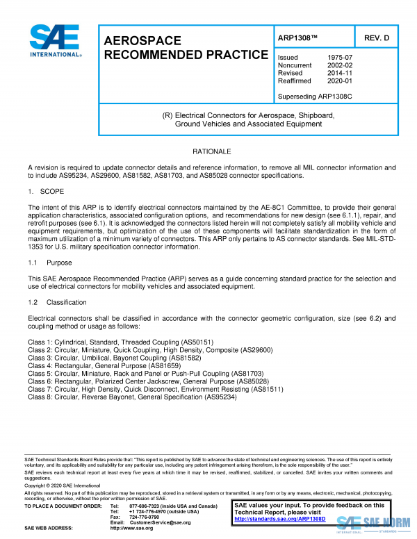 SAE ARP 1308 Series PDF