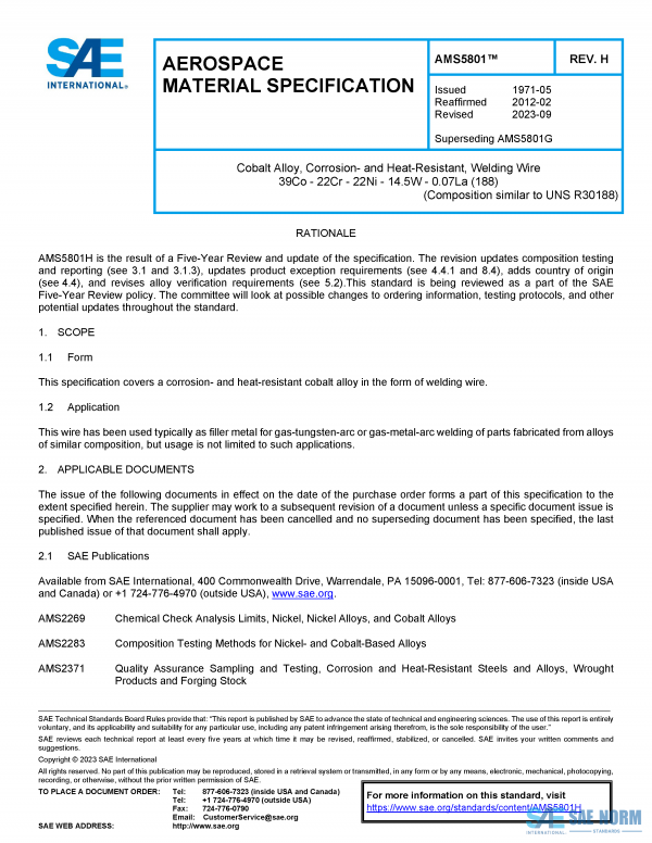 SAE AMS 5801 Series PDF