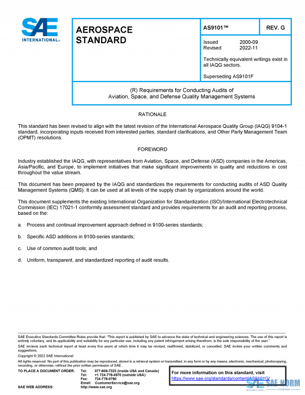 SAE AS 9101 Series PDF