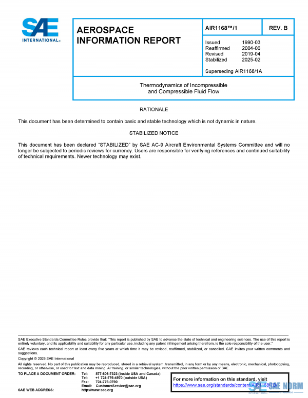 SAE AIR 1168/1 Series PDF
