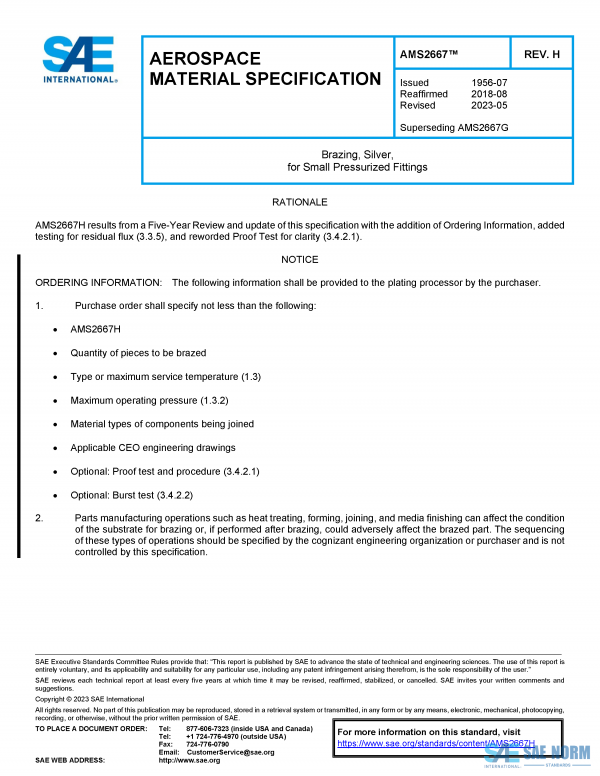 SAE AMS 2667 Series PDF