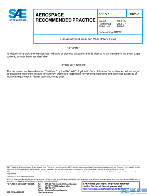 SAE ARP 777 Series PDF