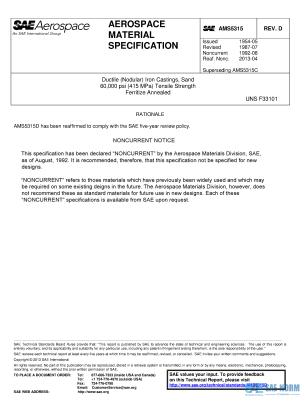 SAE AMS 5315 Series PDF