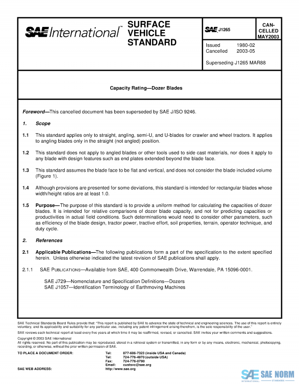 SAE J 1265 Series PDF