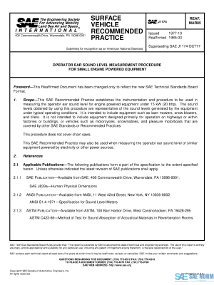 SAE J 1174 Series PDF