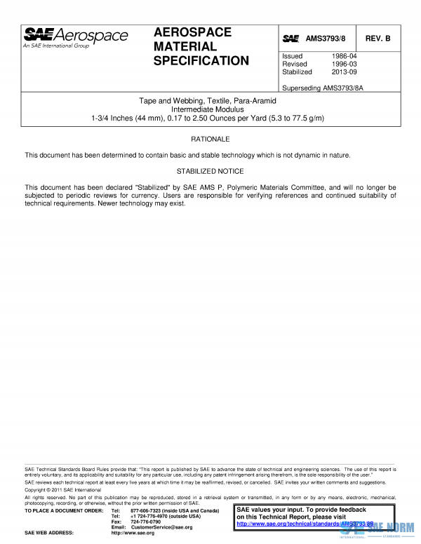 SAE AMS 3793/8 Series PDF