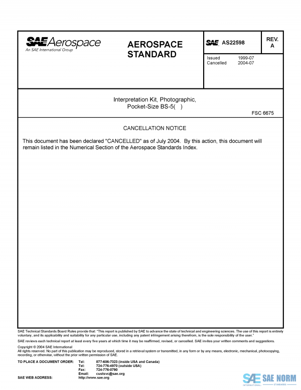 SAE AS 22598 Series PDF
