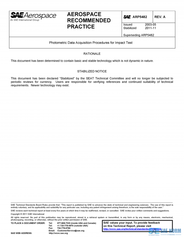 SAE ARP 5482 Series PDF
