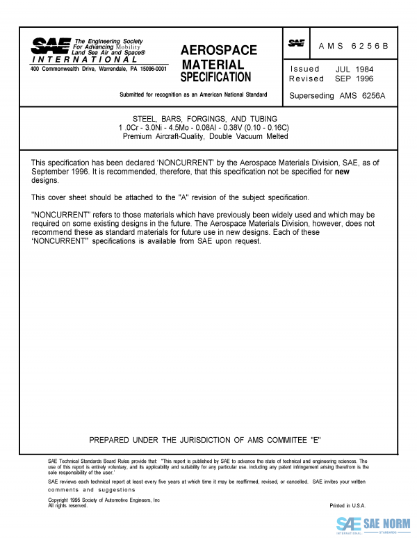 SAE AMS 6256 Series PDF