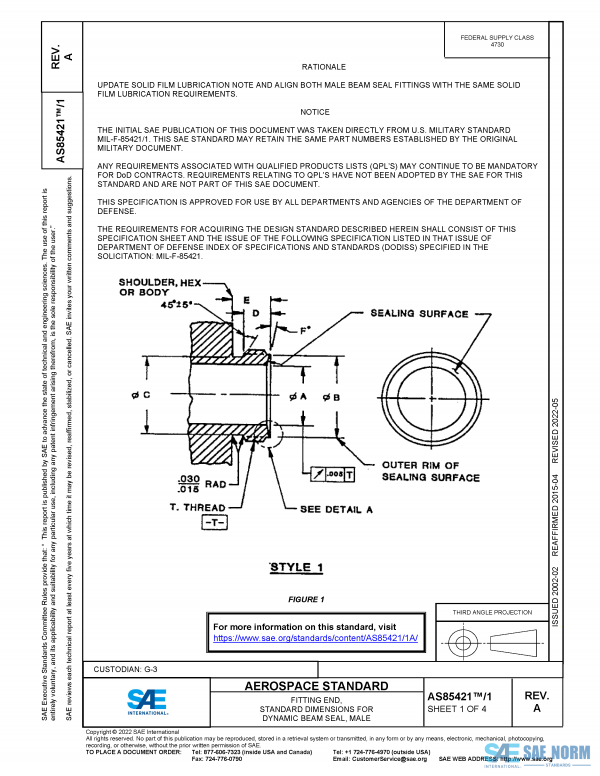 SAE AS 85421/1 Series PDF