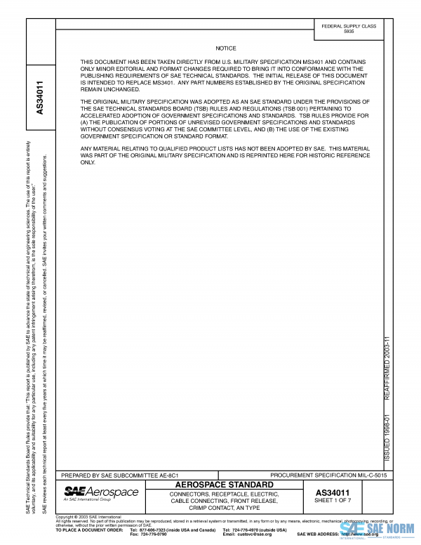 SAE AS 34011 Series PDF