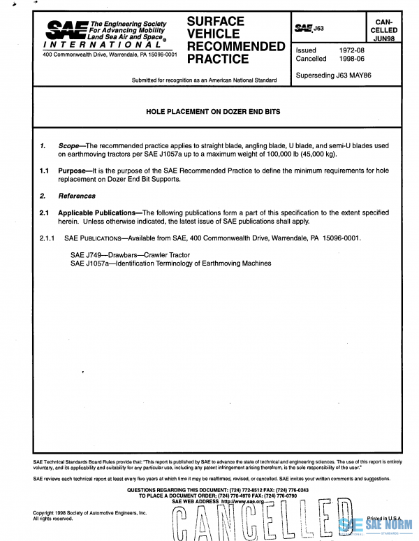 SAE J 63 Series PDF