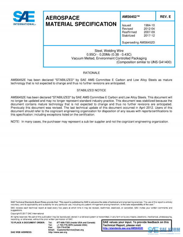 SAE AMS 6452 Series PDF